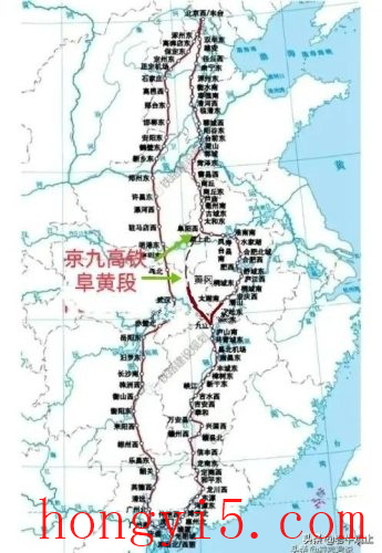 京九高铁2023最新线路图(京九铁路全程线路图)插图4