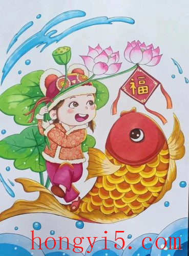 关于春节的儿童画(关于春节的绘画)插图19