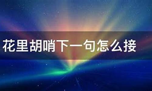 花里胡哨下一句怎么接